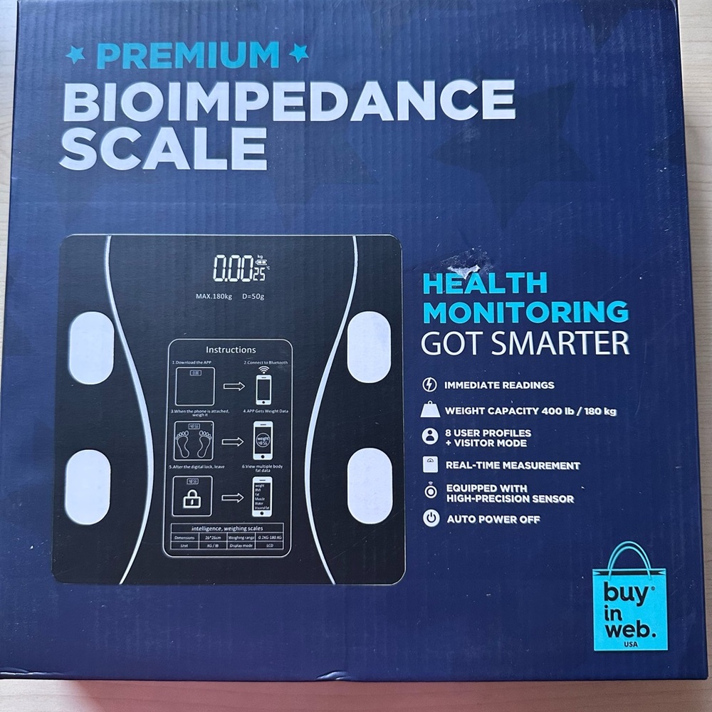 BUY IN WEB USA - Smart Scale for Body Weight and Fat Percentage - New